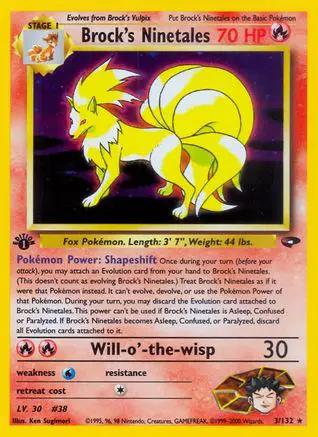 Brock's Ninetales 003/132 - Gym Challenge 1st Edition Holofoil