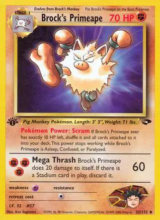 Brock's Primeape 035/132 - Gym Challenge 1st Edition