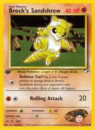 Brock's Sandshrew 071/132 - Gym Heroes 1st Edition