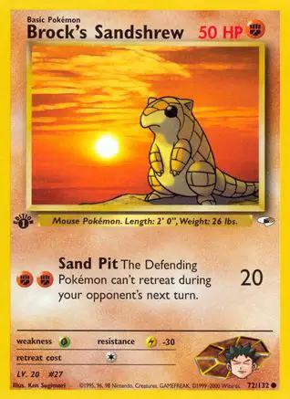 Brock's Sandshrew 072/132 - Gym Heroes 1st Edition