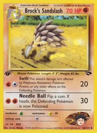 Brock's Sandslash 036/132 - Gym Challenge 1st Edition