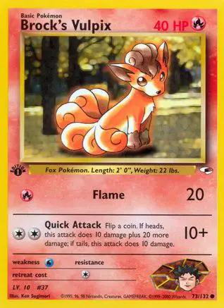 Brock's Vulpix 073/132 - Gym Heroes 1st Edition
