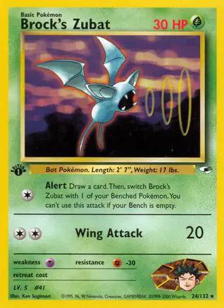 Brock's Zubat 024/132 - Gym Heroes 1st Edition
