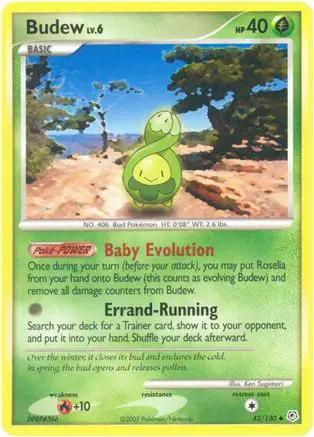 Budew 043/130 - Diamond and Pearl Reverse Holofoil