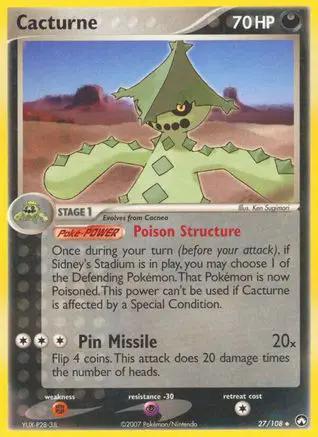 Cacturne 027 - Power Keepers - Reverse Holofoil