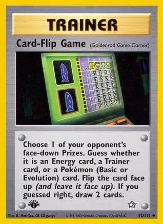 Card-Flip Game (Goldenrod Game Corner) 092/111 - Neo Genesis 1st Edition