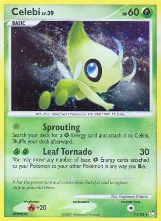 Celebi 007/123 - Mysterious Treasures Reverse Holofoil
