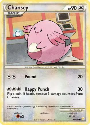 Chansey 058/123 - HeartGold SoulSilver Reverse Holofoil