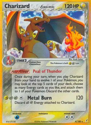Charizard (Delta Species) 004/100 - Crystal Guardians Reverse Holofoil