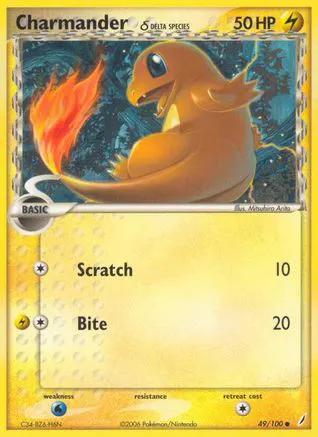 Charmander (Delta Species) 049/100 - Crystal Guardians Reverse Holofoil