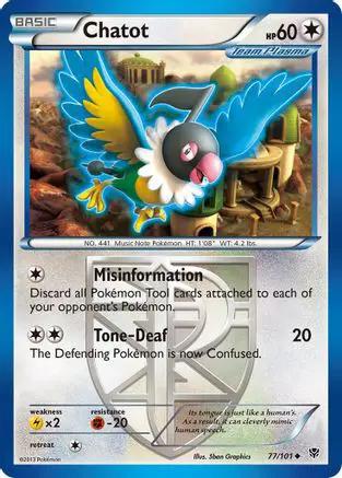 Chatot (Team Plasma) 077/101 - Plasma Blast Reverse Holofoil