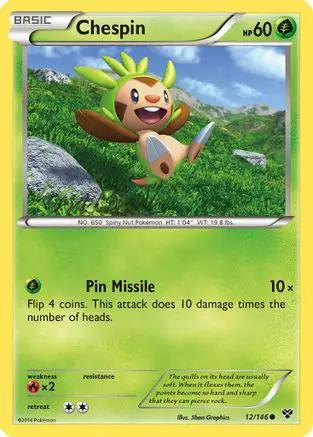 Chespin 012/146 - XY Base Set Reverse Holofoil