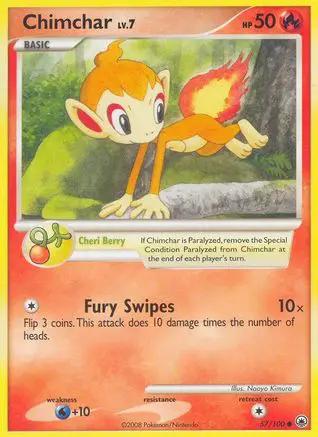 Chimchar 057/100 - Majestic Dawn Reverse Holofoil