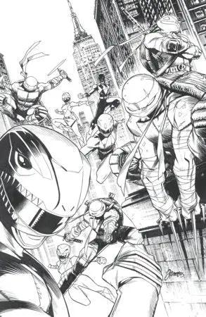Mighty Morphin Power Rangers Teenage Mutant Ninja Turtles Iii #5 E 1:10 Virgin Inks Zonno (03/18/2026) Boom