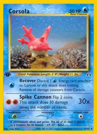 Corsola 037/75 - Neo Discovery 1st Edition