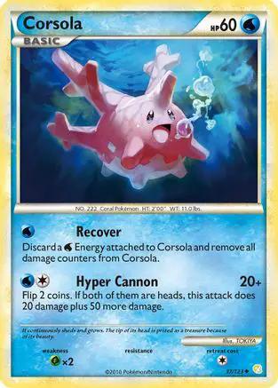 Corsola 037/123 - HeartGold SoulSilver Reverse Holofoil