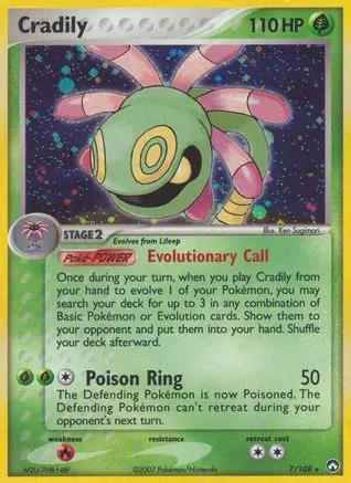 Cradily 007/108 - Power Keepers Holofoil