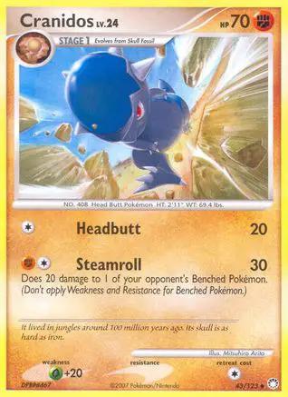 Cranidos 043/123 - Mysterious Treasures Reverse Holofoil