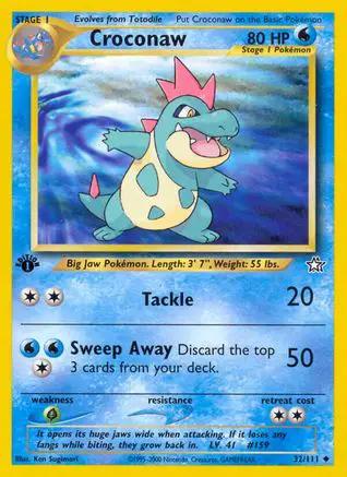 Croconaw 032/111 - Neo Genesis 1st Edition