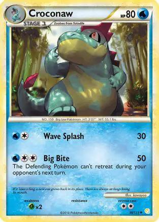 Croconaw 038/123 - HeartGold SoulSilver Reverse Holofoil
