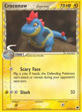 Croconaw (Delta Species) 027/101 - Dragon Frontiers Reverse Holofoil