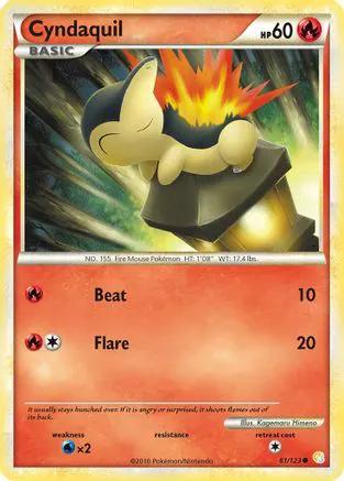 Cyndaquil 061/123 - HeartGold SoulSilver Reverse Holofoil