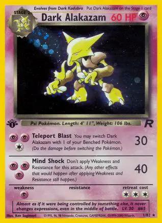 Dark Alakazam 001/82 - Team Rocket