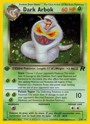 Dark Arbok 002/82 - Team Rocket 1st Edition Holofoil