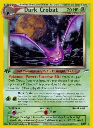 Dark Crobat 002/105 - Neo Destiny 1st Edition Holofoil