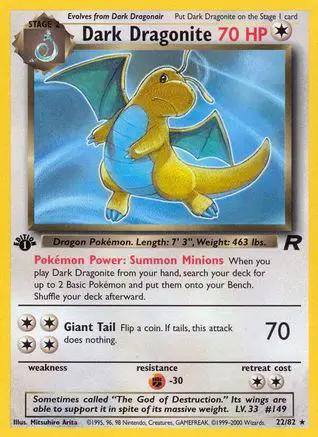 Dark Dragonite 022/82 - Team Rocket 1st Edition