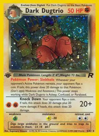 Dark Dugtrio 006/82 - Team Rocket 1st Edition Holofoil