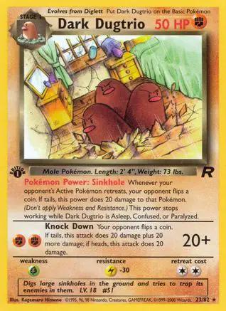 Dark Dugtrio 023/82 - Team Rocket 1st Edition