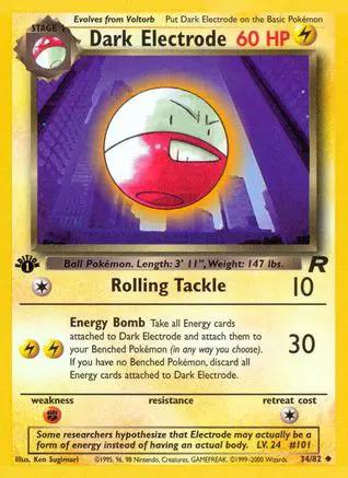Dark Electrode 034/82 - Team Rocket 1st Edition