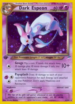 Dark Espeon 004/105 - Neo Destiny 1st Edition Holofoil