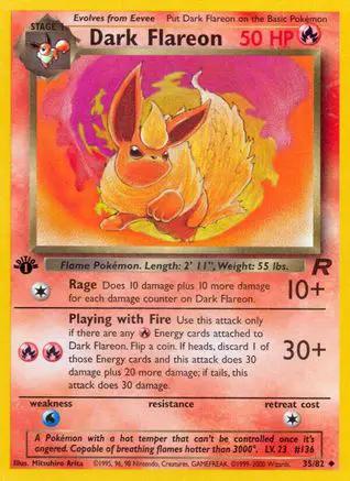 Dark Flareon 035/82 - Team Rocket 1st Edition