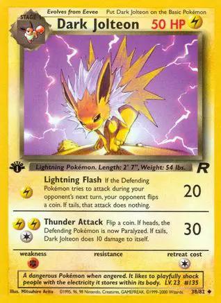 Dark Jolteon 038/82 - Team Rocket 1st Edition
