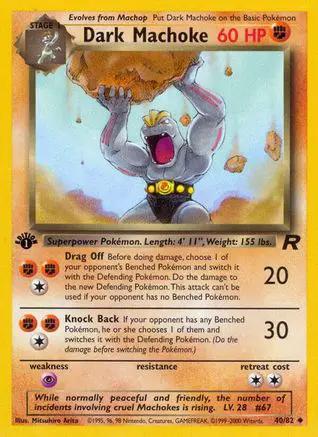 Dark Machoke 040/82 - Team Rocket 1st Edition
