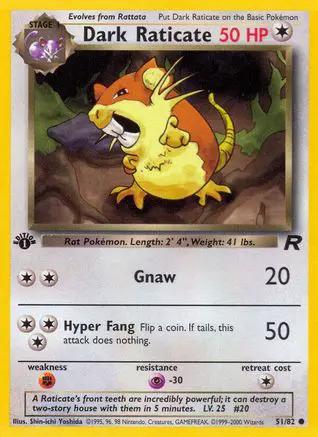 Dark Raticate 051/82 - Team Rocket 1st Edition