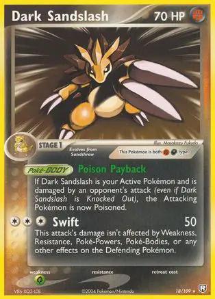 Dark Sandslash 018 - Team Rocket Returns - Reverse Holofoil