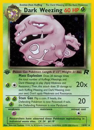 Dark Weezing 014/82 - Team Rocket 1st Edition Holofoil