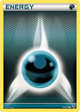 Darkness Energy (Basic) 111/114 - Black and White Reverse Holofoil