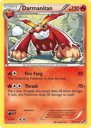 Darmanitan 025/114 - Black and White Reverse Holofoil