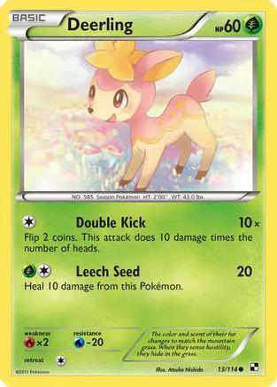 Deerling 013/114 - Black and White Reverse Holofoil