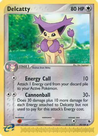Delcatty 029/109 - Ruby and Sapphire Reverse Holofoil