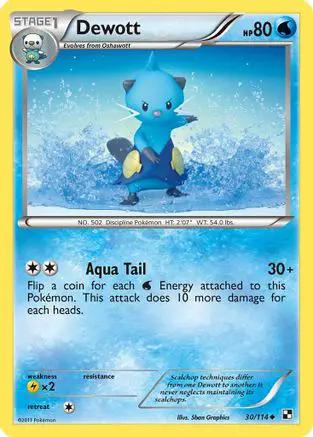 Dewott 030/114 - Black and White Reverse Holofoil