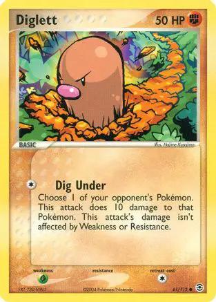 Diglett 061/112 - FireRed & LeafGreen Reverse Holofoil