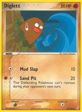 Diglett 050/100 - Crystal Guardians Reverse Holofoil