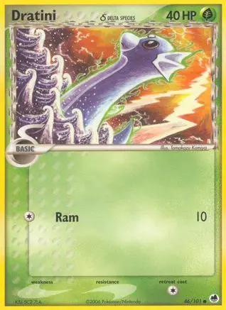 Dratini (Delta Species) 046/101 - Dragon Frontiers Reverse Holofoil