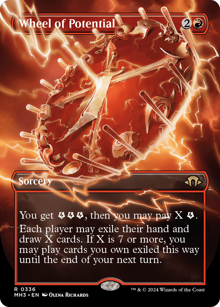 Wheel of Potential (Borderless) (MH3-336) - Modern Horizons 3 (Borderless) Foil