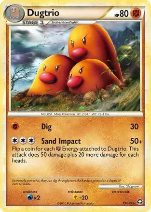 Dugtrio 019/102 - Triumphant Reverse Holofoil